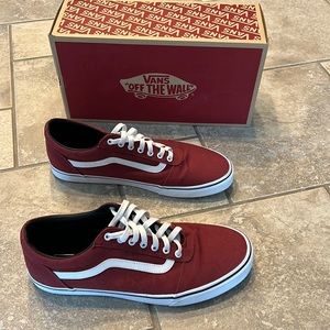 Mens size 13 Vans in Rosewood/white- only worn 2 times- smokefree home